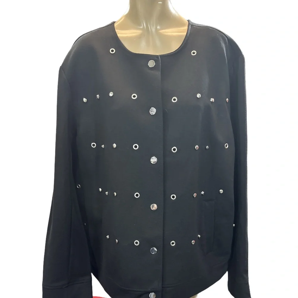 NWT Suko Jeans Black Studded Jacket - Picture 2 of 6